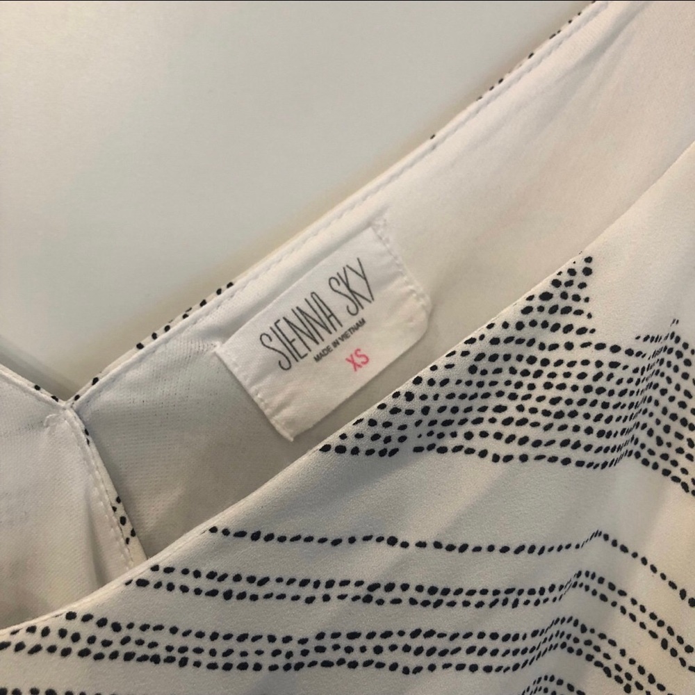 Sienna Sky - Black & White Maxi A-Line Slip Wrap Dress - XS - Picture 3 of 5